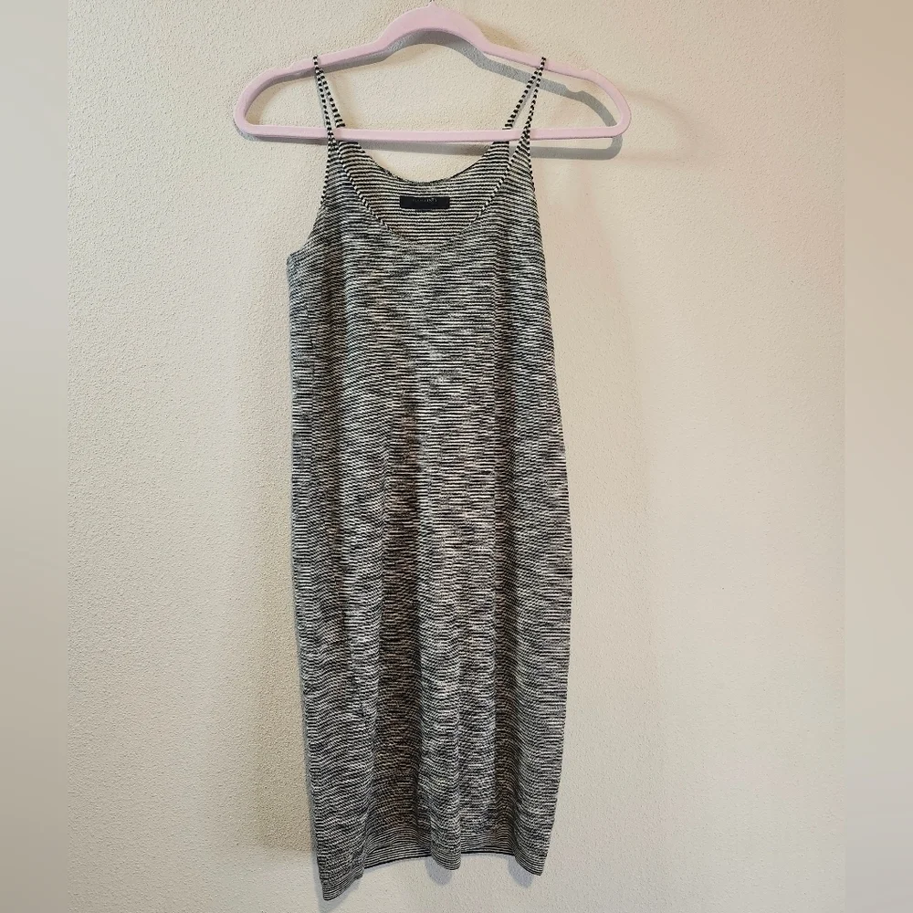 All Saints Blyth Stripe Vest Dress Size Small Black And White Stripe‎ Brand New